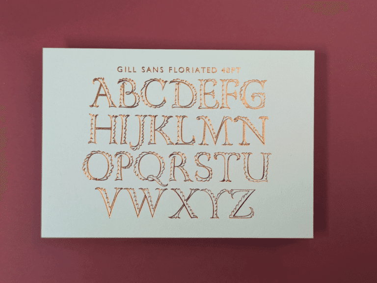 Gill Sans Floriated Type face