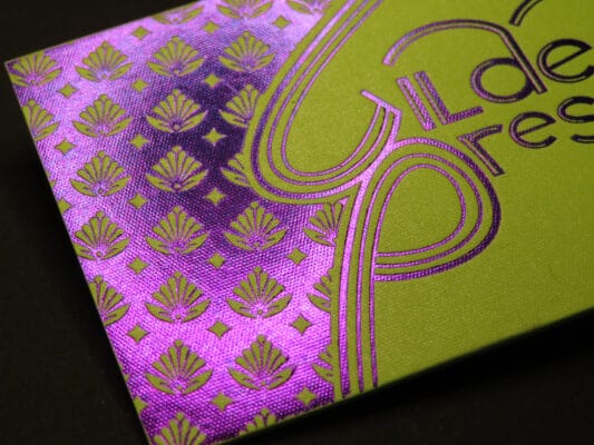 Industrial Luxury Business Card hot foil stamped by The Gilded Press